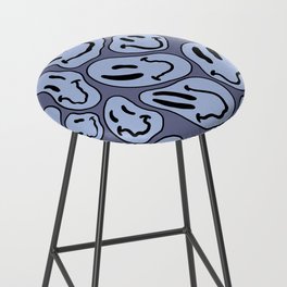 blue smilies Bar Stool