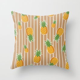 Pineapple Best Selling Pattern - Yellow Throw Pillow
