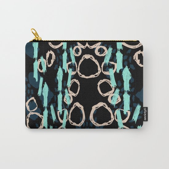 Siggy - Modern abstract brushstroke trendy hipster dorm college brooklyn socal beach luxe abstract Carry-All Pouch