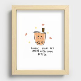 bubble tea everything Recessed Framed Print