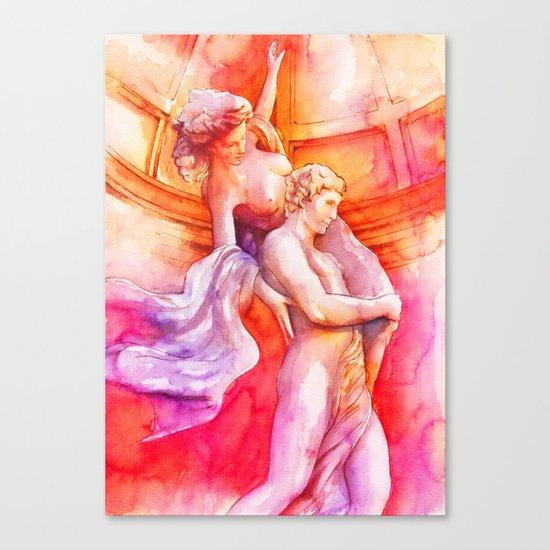 The story of two colors Canvas Print
