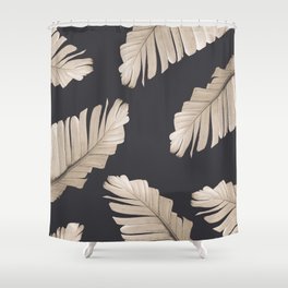 Sepia Banana Leaves Dream #2 #foliage #decor #art #society6 Shower Curtain