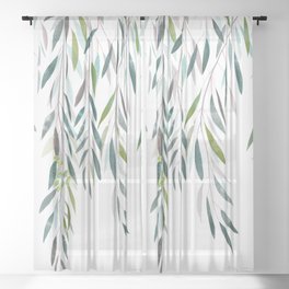 Eucalyptus Drop  Sheer Curtain