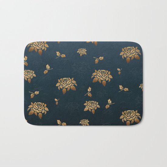 Golden Rose - Glitter Pattern Bath Mat