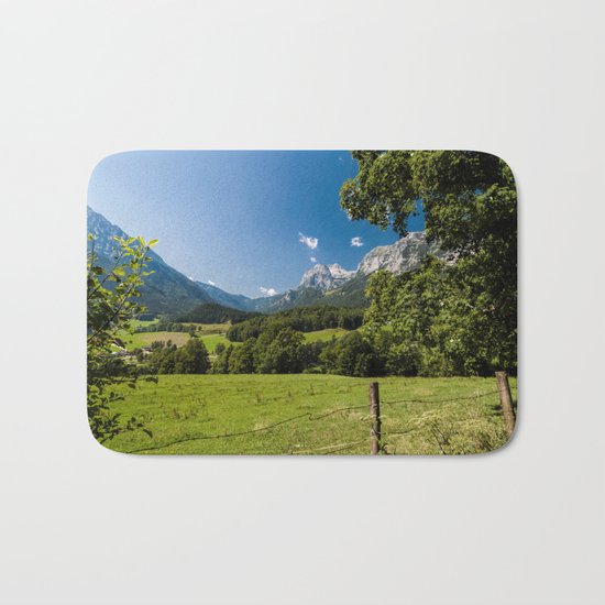 Summerday in the mountains #Society6 Bath Mat