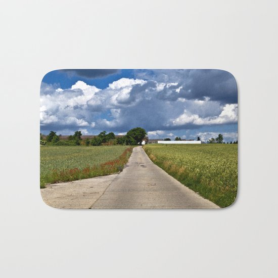 Summer Field Poetry Bath Mat