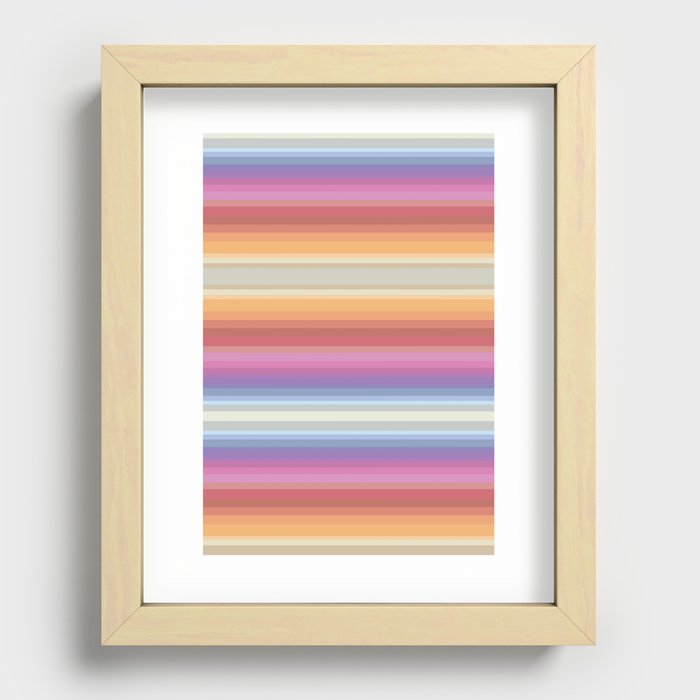 sun down stripe Recessed Framed Print