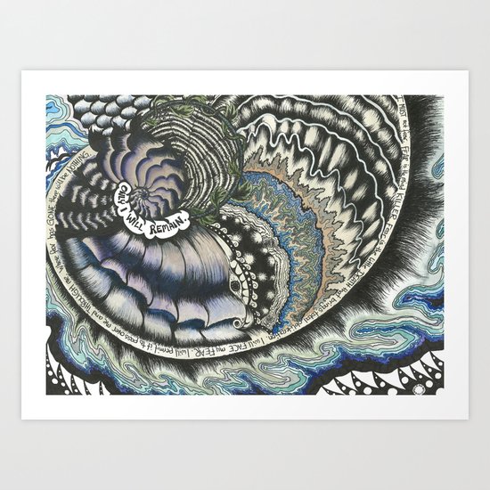 Golden Spiral (no fear) Art Print