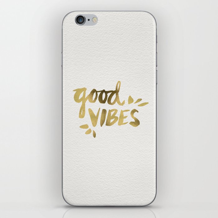 Good Vibes – Gold Ink iPhone Skin