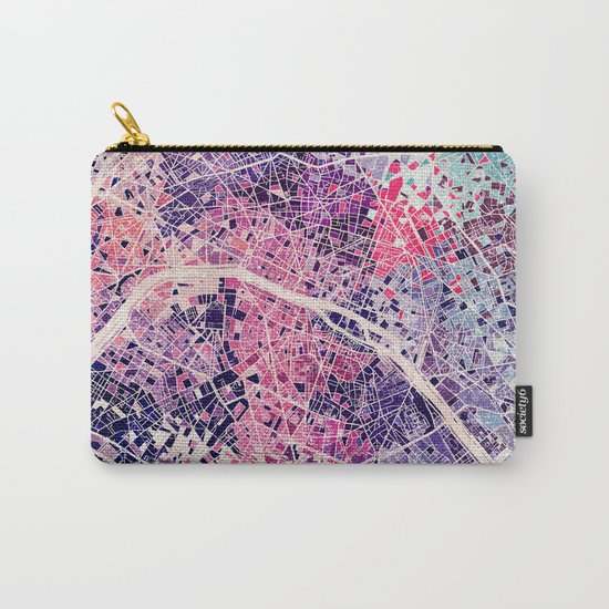 Paris Mosaic map #1 Carry-All Pouch