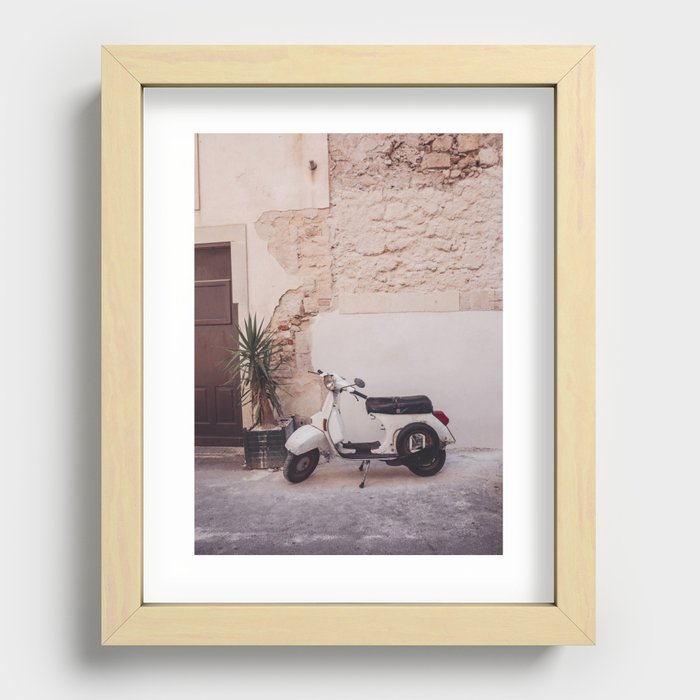 Italian Motorbike Recessed Framed Print