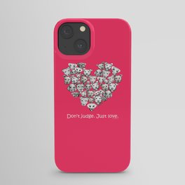 Just Love. (white text) iPhone Case