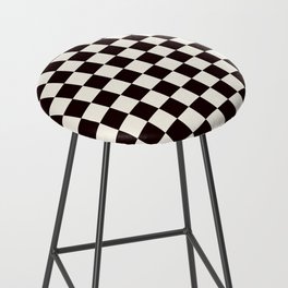 BLACK AND WHITE CHECKERBOARD Bar Stool