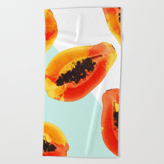 Papaya #society6 Beach Towel