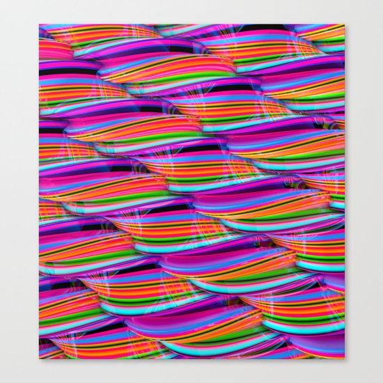Curved Disco World Canvas Print