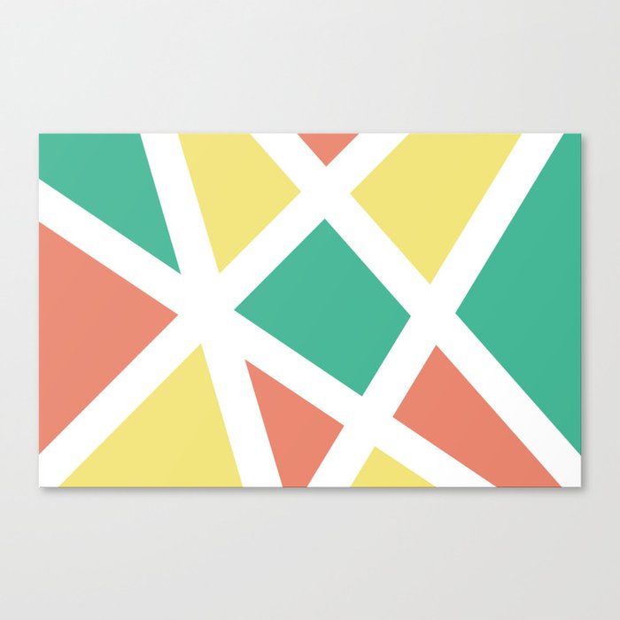 Geometric Painting Canvas Print By Sylvainguillot Society6