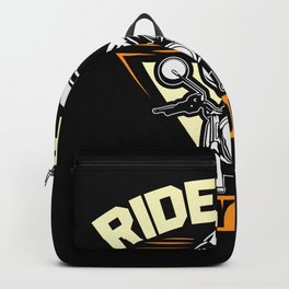 Driving Or End Station Bikers Shirt Design Backpack