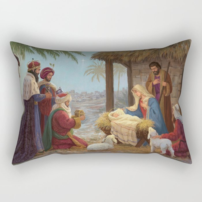 The Adoration Rectangular Pillow