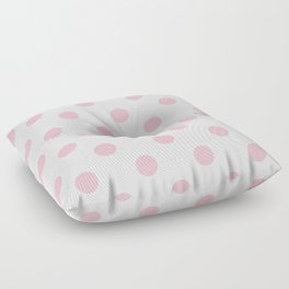 Polka Dots - Pink on White Floor Pillow