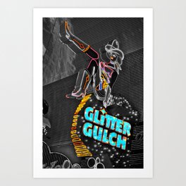 Glitter Gulch  Art Print