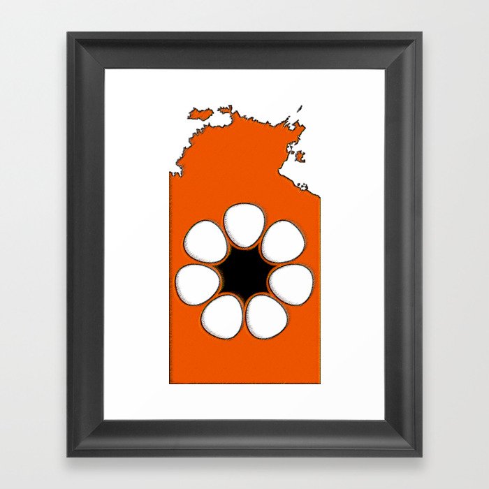 Northern Territory Australia Map With Nt Flag Framed Art Print By Havocgirl Society6
