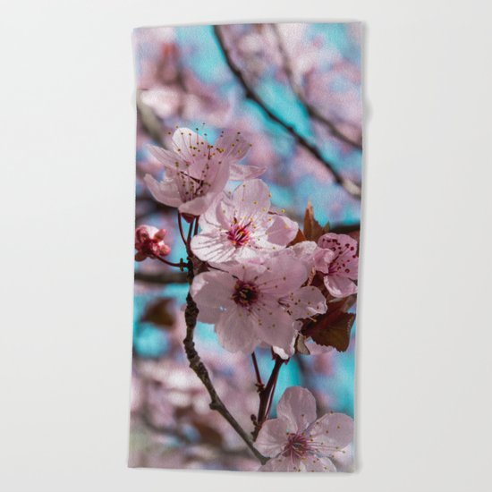 Sakura.Cherry Blossom Beach Towel