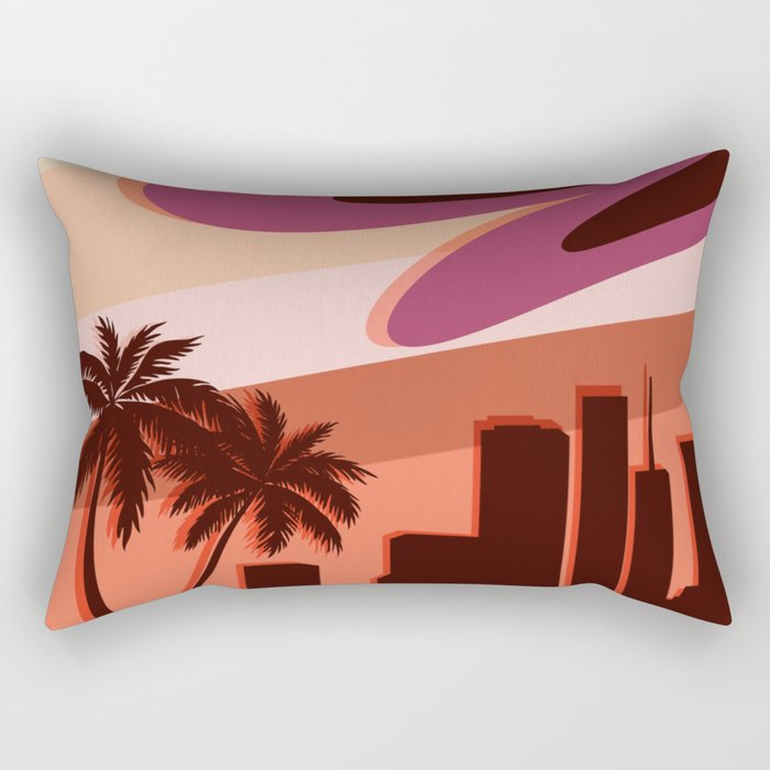 Retro Sunset LA theme Rectangular Pillow