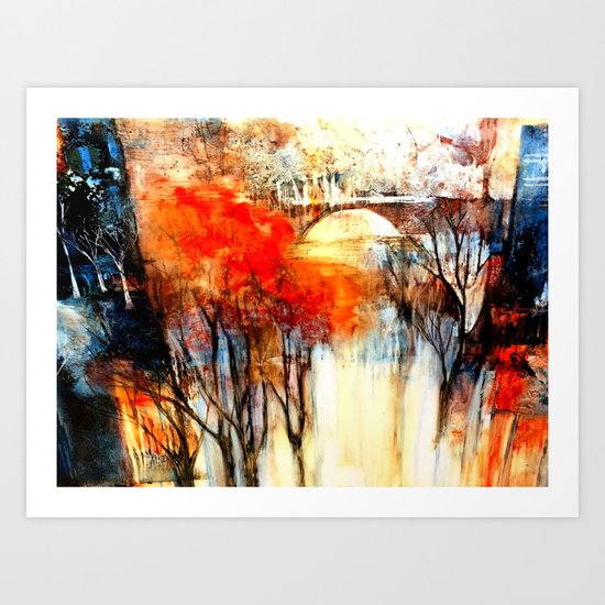 Morning Fog Reflection Art Print