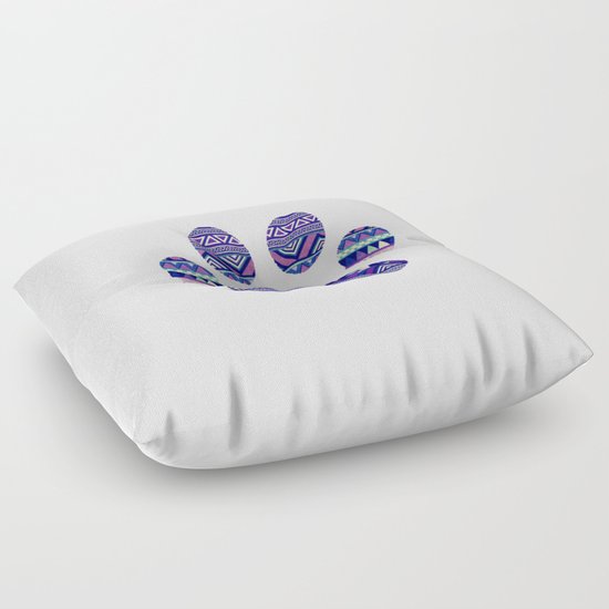 Aztec Paw Print (Dog & Puppy, Animal Lovers) Floor Pillow
