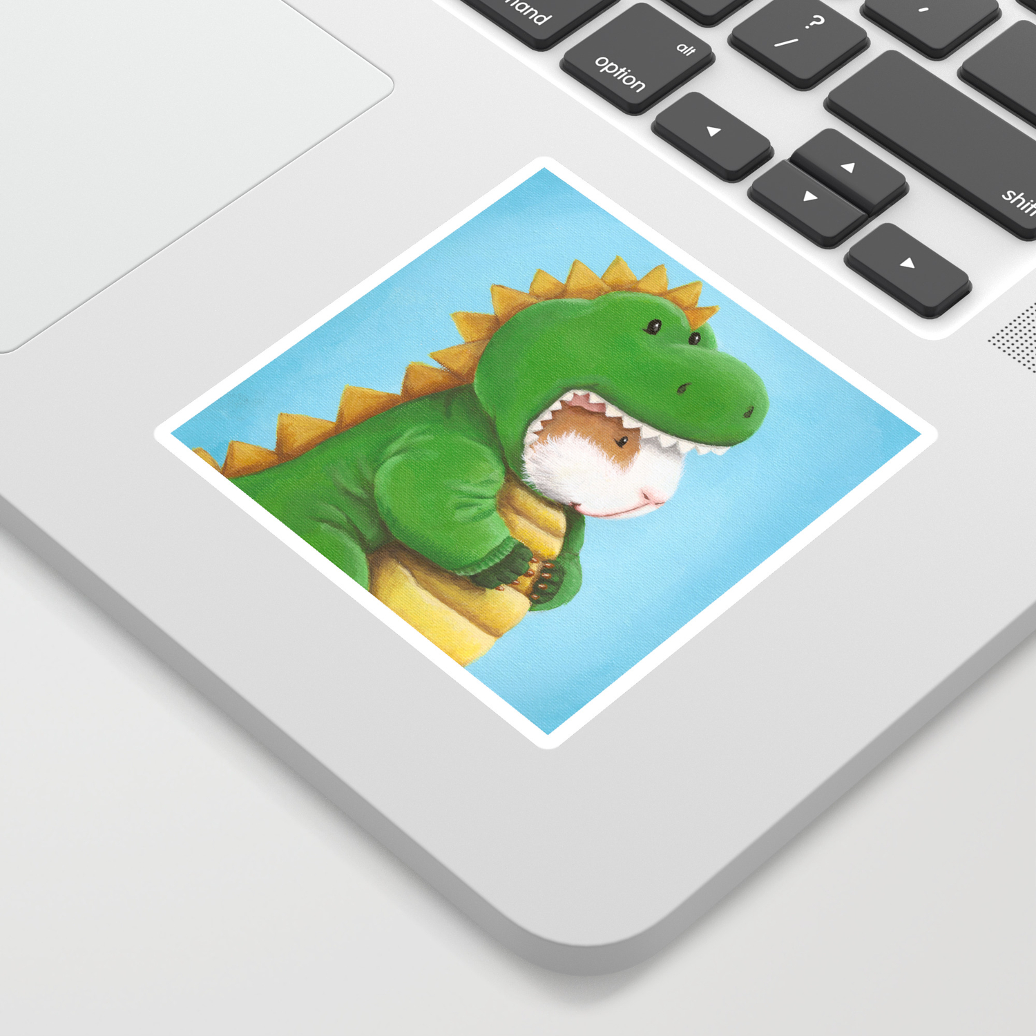 Guinea Pig In A Dinosaur Costume Peegosaurus Rex Sticker By Whenguineapigsfly Society6