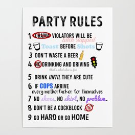 Party Rules Poster