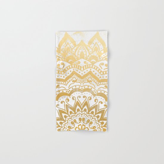 GOLD ORION JEWEL MANDALA Hand & Bath Towel