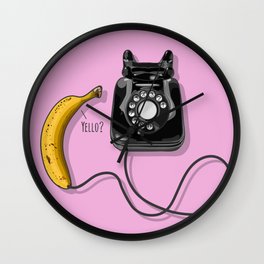 Banana Phone Pun - Vintage Telephone Wall Clock