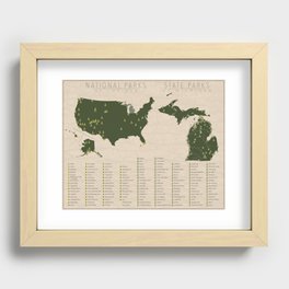 US National Parks - Michigan Recessed Framed Print