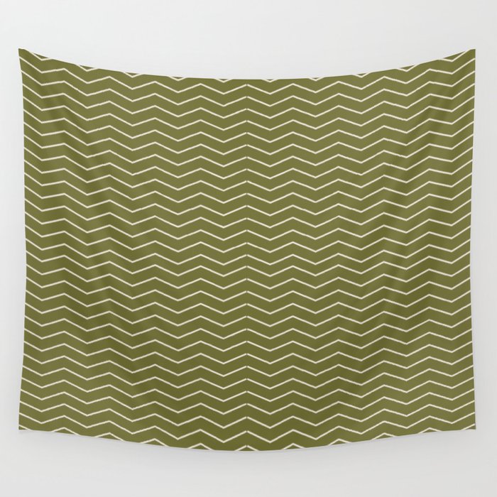 olive green Chevron Wall Tapestry