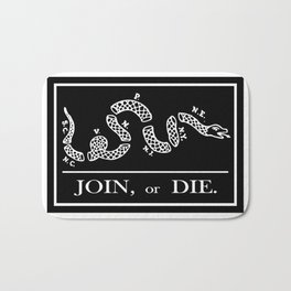 Join or Die Flag Silhouette Bath Mat | Graphicdesign, Franklin, Pennsylvania, Join, Freedom, Snake, State, Georgia, Unity, Delaware 