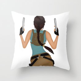 Tomb Raider Throw Pillow