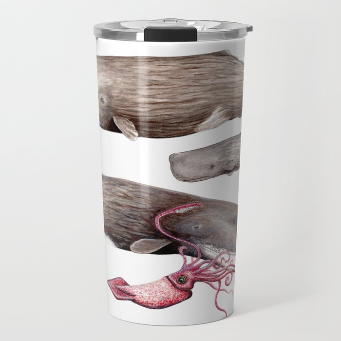 Sperm whale family Travel Mug