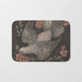 Dove and Flowers Bath Mat