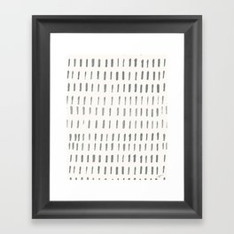 Minimal Brush Strokes- Coordinating Pattern Framed Art Print