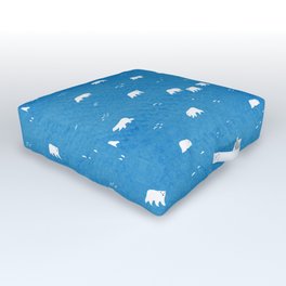 Polar Bears Pattern Outdoor Floor Cushion