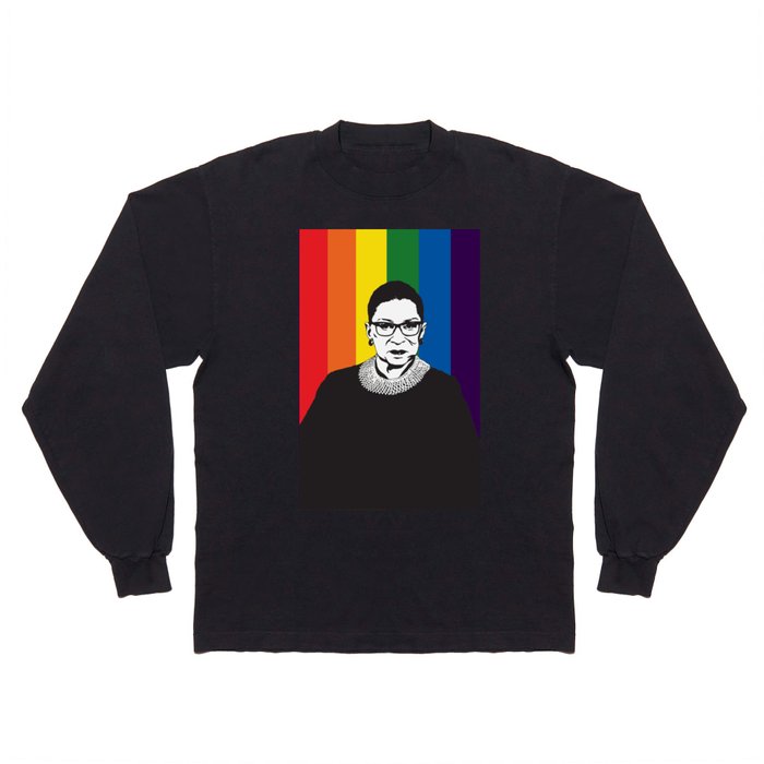 Ruth Bader Ginsburg Rainbow Long Sleeve T Shirt
