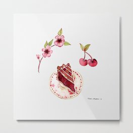 From Beautiful to Delicious, a Cherry Cycle Metal Print