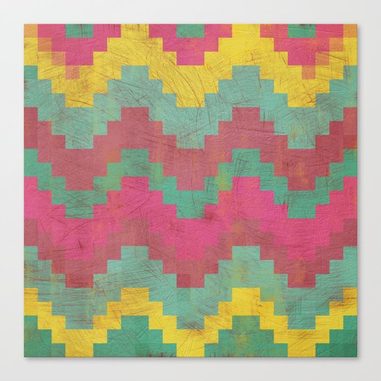 Aztec Vintage Pattern 01 Canvas Print
