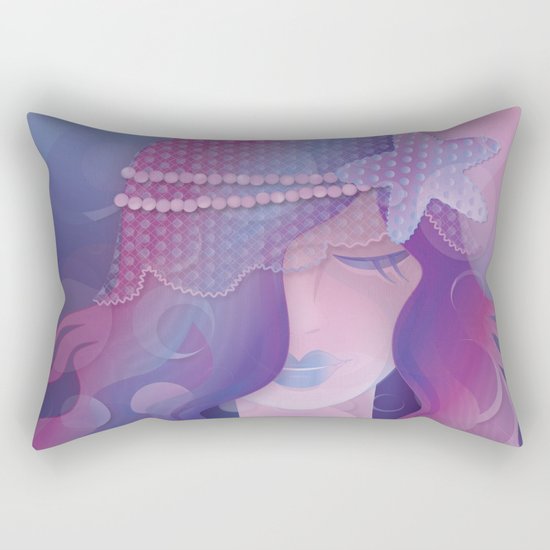 Mermaid IV - Pink Violet Princess Rectangular Pillow
