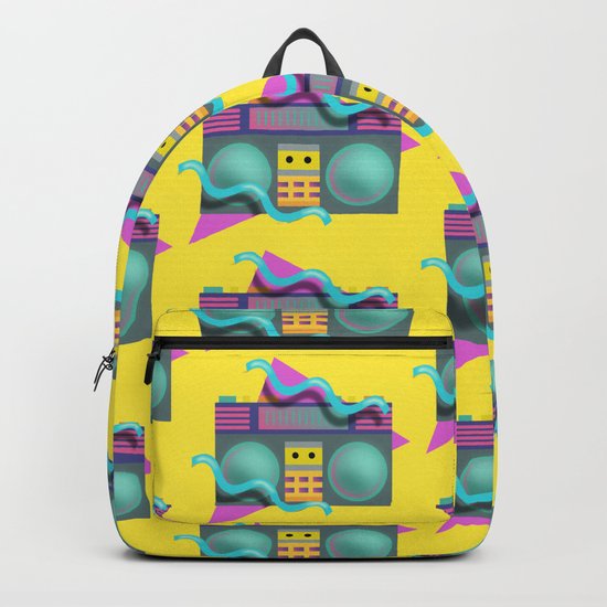 Retro Eighties Boom Box Graphic Backpack