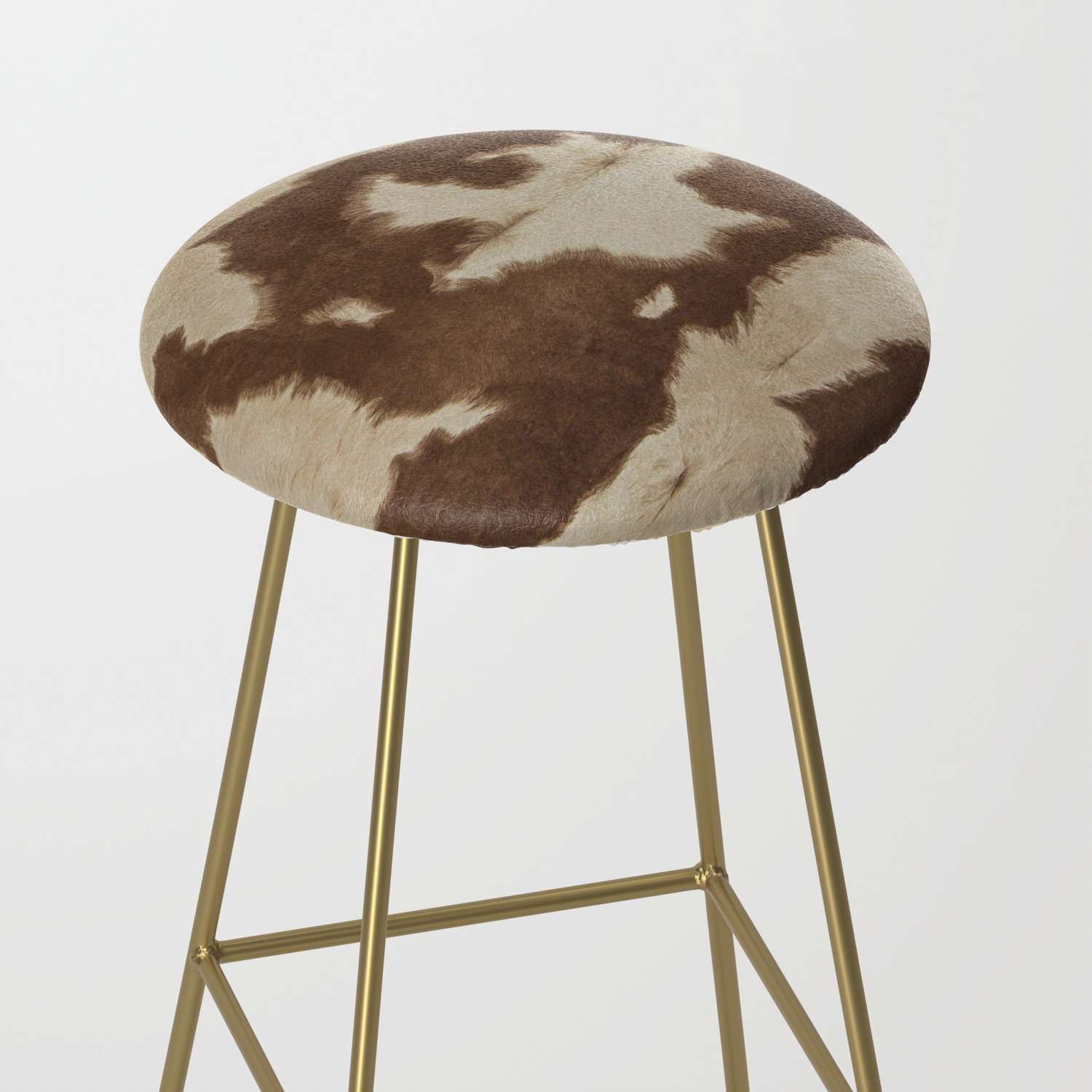 Brown And White Cowhide 3 Bar Stool By, Black And White Cowhide Bar Stools