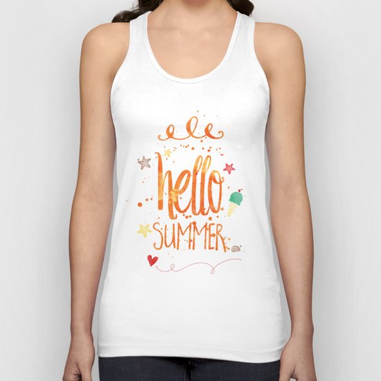 Hello Summer Unisex Tank Top
