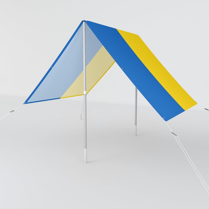 Sapphire and Yellow Solid Shapes Ukraine Flag Colors 100 Percent Commission Donated To IRC Read Bio Sun Shade