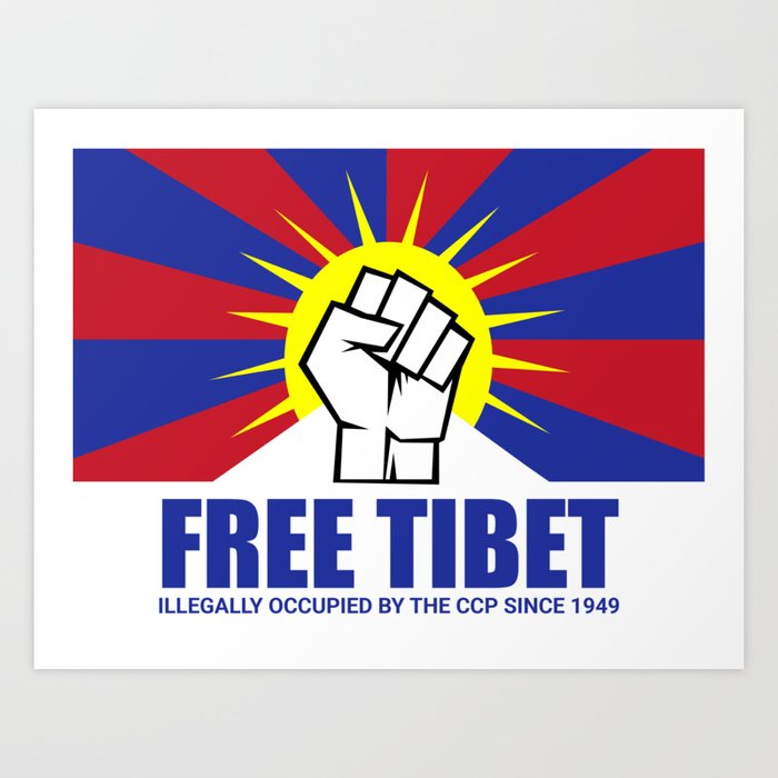 Free Tibet; Occupied since 1949 Art Print
